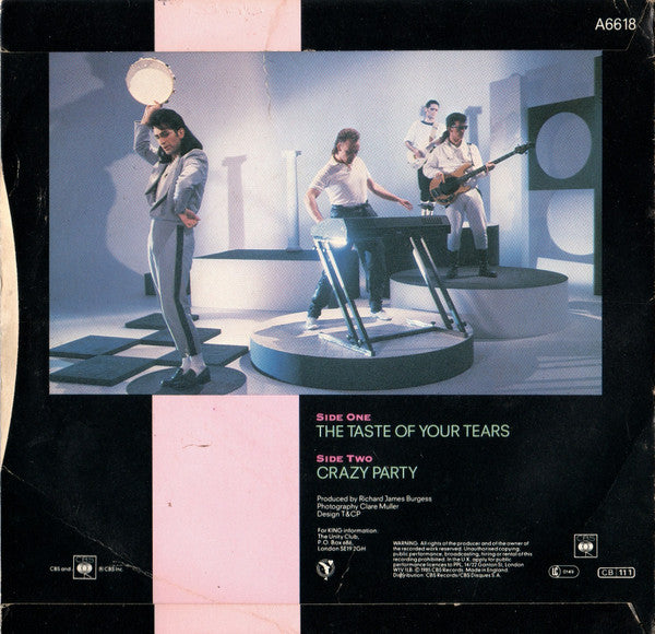 King - The Taste Of Your Tears Vinyl Singles Vinyl Very Good (VG) <br> Hoes Good Plus (G+)