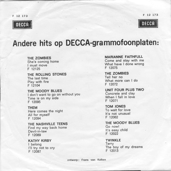 Fortunes - You've Got Your Troubles Vinyl Singles Vinyl Very Good (VG) <br> Hoes Good Plus (G+)