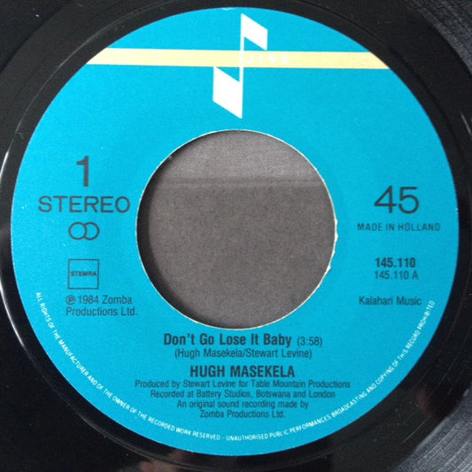 Hugh Masekela - Don't Go Lose It Baby Vinyl Singles Media: VG+ / Sleeve: G+ "VINYLSINGLES.NL"