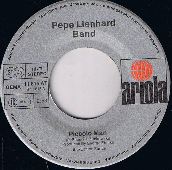 Pepe Lienhard Band - Piccolo Man Vinyl Singles