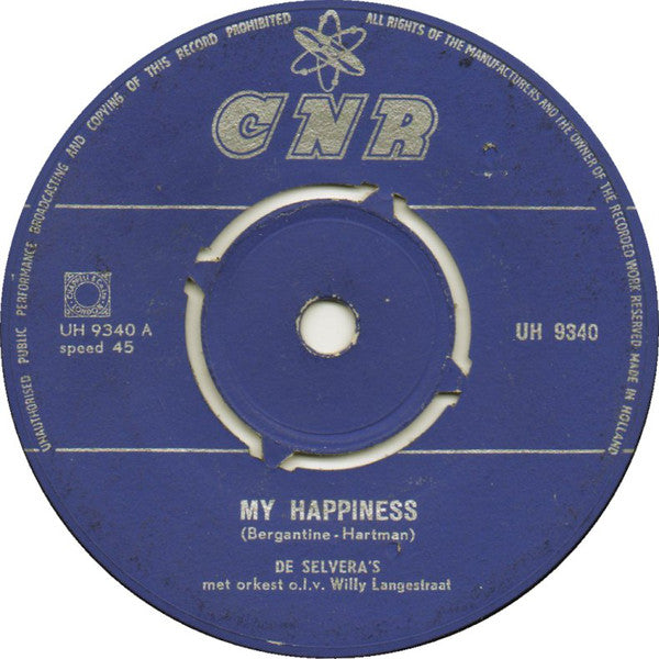 Selvera's - My Happiness Vinyl Singles Vinyl Very Good (VG) <br> Hoes Generic