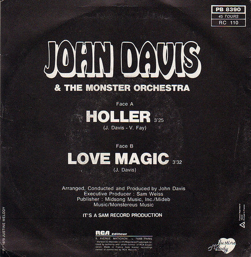 John Davis And The Monster Orchestra - Holler Vinyl Singles Vinyl Very Good (VG) <br> Hoes Good Plus (G+)
