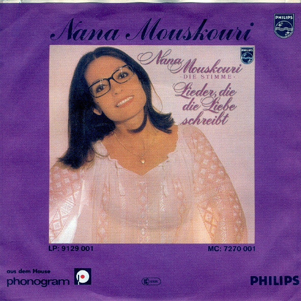 Nana Mouskouri - Lieder, Die Die Liebe Schreibt Vinyl Singles Vinyl Very Good (VG) <br> Hoes Good Plus (G+)