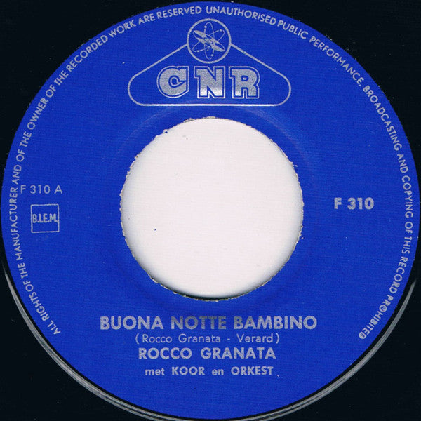 Rocco Granata - Buona Notte Bambino 22170 Vinyl Singles Vinyl Very Good (VG) <br> Hoes Good Plus (G+)