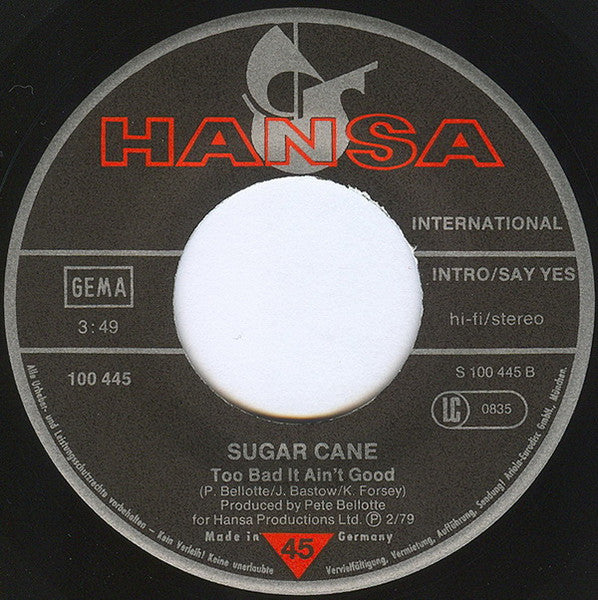 Sugar Cane - Valhevala Vinyl Singles