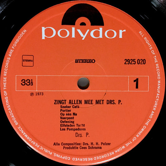Drs. P. - Zingt Allen Mee Met Drs. P. (LP)