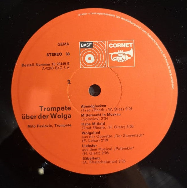 Milo Pavlovic - Trompete Uber Der Wolga (LP) Vinyl LP