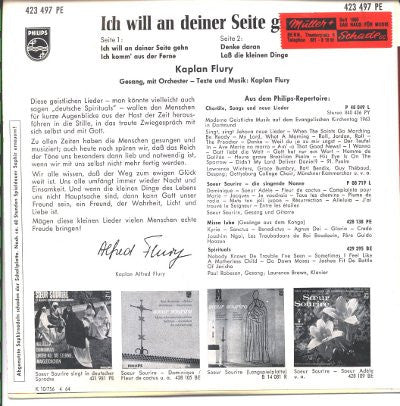 Kaplan Alfred Flury - Ich Will An Deiner Seite Gehn Vinyl Singles EP Vinyl Very Good (VG) <br> Hoes Good Plus (G+)