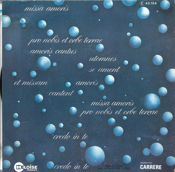Saint-Preux - Missa Amoris Vinyl Singles Vinyl Very Good (VG) <br> Hoes Good Plus (G+)