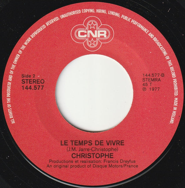 Christophe - Main Dans La Main Vinyl Singles