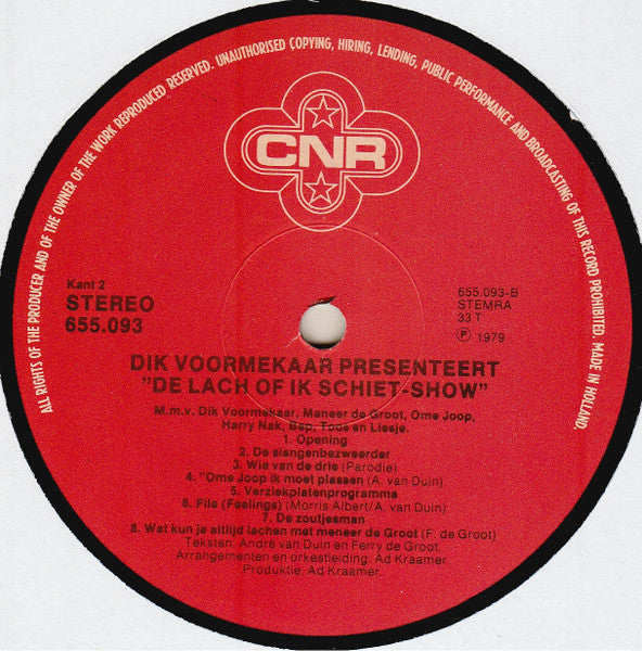 Dik Voormekaar - Presenteert... De Lach Of Ik Schiet-Show (LP) (B-Keus) Vinyl LP Vinyl Goed / Hoes Redelijk