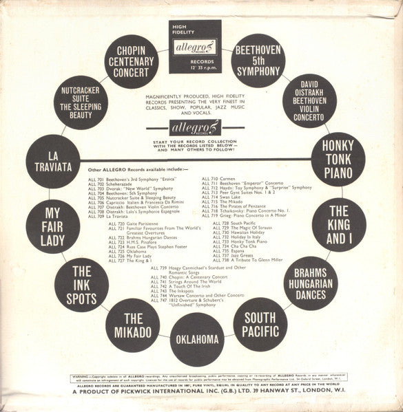 Russ Case And His Orchestra - Warsaw Concerto And Other Classical Favourites (LP) Vinyl LP Vinyl Very Good (VG) <br> Hoes Good Plus (G+)