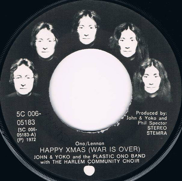 John And Yoko / The Plastic Ono Band - Happy Xma Vinyl Singles Vinyl Very Good (VG) <br> Hoes Good Plus (G+)