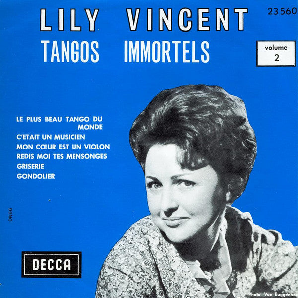 Lily Vincent – Tangos Immortels Volume * N°* / Tangos Immortels N°* Vinyl Singles Vinyl Very Good (VG) <br> Hoes Good Plus (G+)