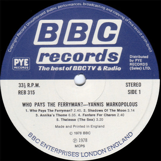 Yannis Markopoulos - Who Pays The Ferryman (LP)