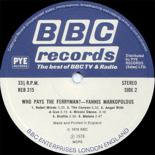 Yannis Markopoulos - Who Pays The Ferryman (LP) Vinyl LP