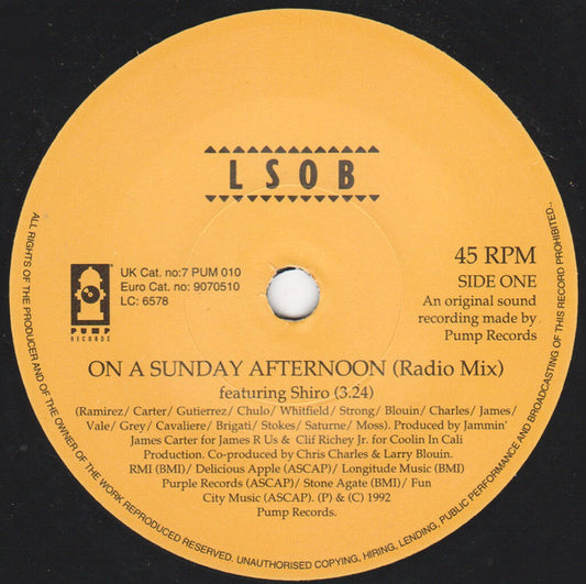 A Lighter Shade Of Brown - On A Sunday Afternoon Vinyl Singles Vinyl Zeer Goed / Hoesje Goed "VINYLSINGLES.NL"