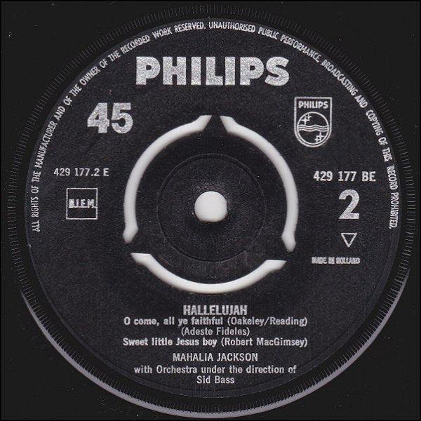 Mahalia Jackson - Hallelujah Vinyl Singles