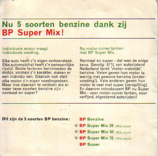Corry Brokken En De Hi-Five - Introduceren De BP Super Mix Song (Flexdisc) 42810 Flexi-disk Vinyl Zeer Goed / Hoesje Goed "VINYLSINGLES.NL"