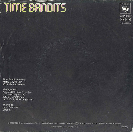 Time Bandits - I'm Only Shooting Love Vinyl Singles Vinyl Zeer Goed / Hoesje Goed "VINYLSINGLES.NL"