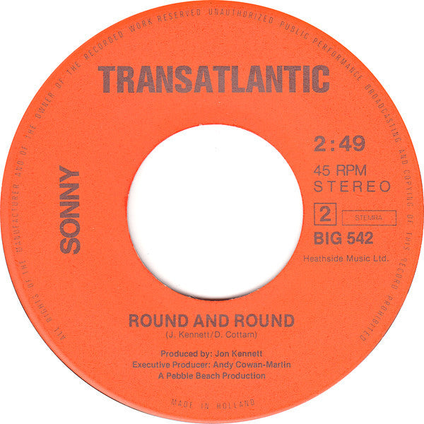 Sonny - La Belle France Vinyl Singles Vinyl Very Good (VG) <br> Hoes Good Plus (G+)