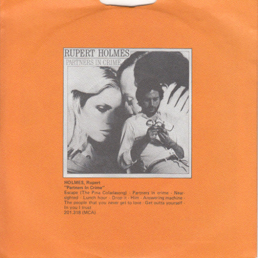 Rupert Holmes - Him Vinyl Singles Vinyl Very Good (VG) <br> Hoes Good Plus (G+)