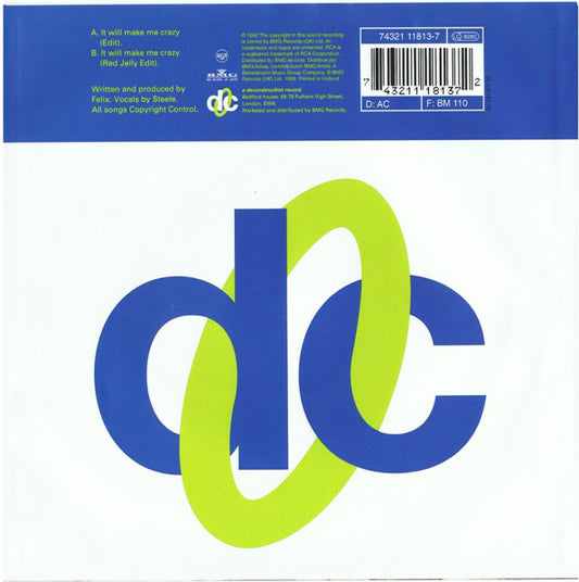 Felix - It Will Make Me Crazy Vinyl Singles Vinyl Zeer Goed / Hoesje Goed "VINYLSINGLES.NL"