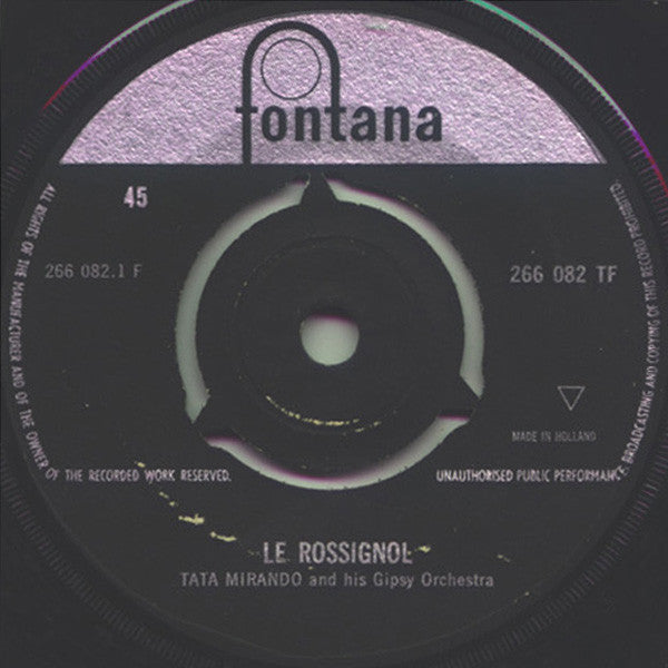 Tata Mirando And His Gipsy Orchestra - Le Rossignol Vinyl Singles