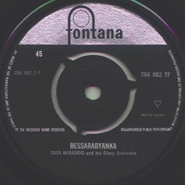 Tata Mirando And His Gipsy Orchestra - Le Rossignol Vinyl Singles Vinyl Very Good (VG) <br> Hoes Good Plus (G+)