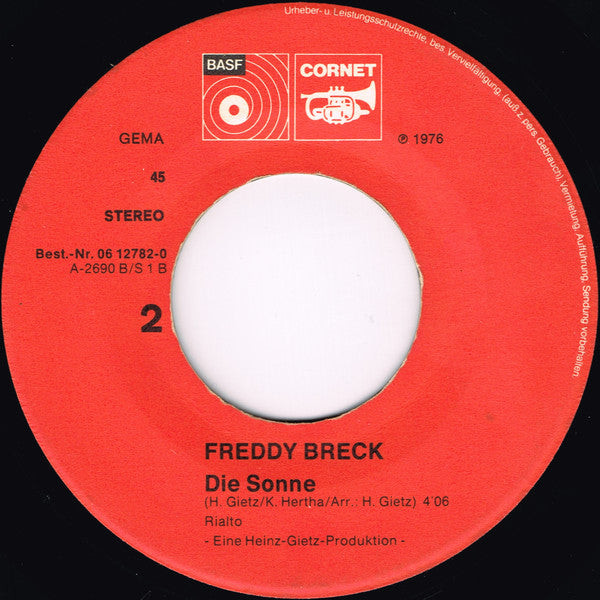 Freddy Breck - Das Ist Die Wahre Liebe Vinyl Singles Vinyl Goed / Hoes Redelijk