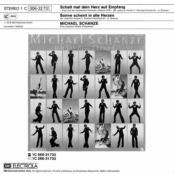 Michael Schanze - Schalt Mal Dein Herz Auf Empfang Vinyl Singles Vinyl Very Good (VG) <br> Hoes Good Plus (G+)