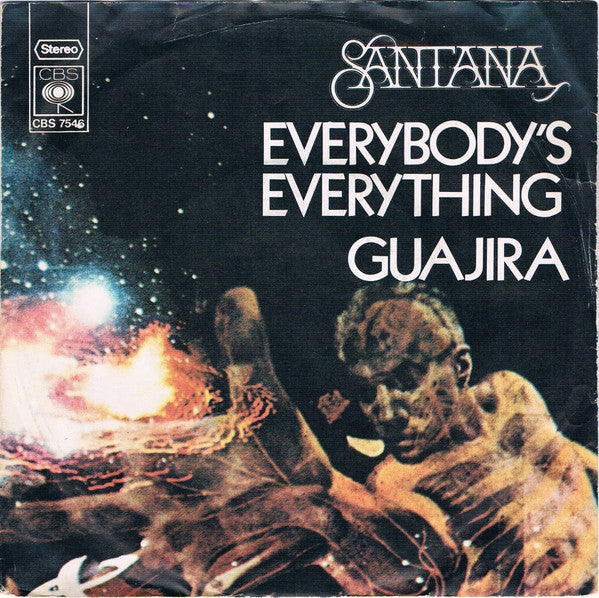 Santana - Everybody's Everything Vinyl Singles Vinyl Very Good (VG) <br> Hoes Good Plus (G+)