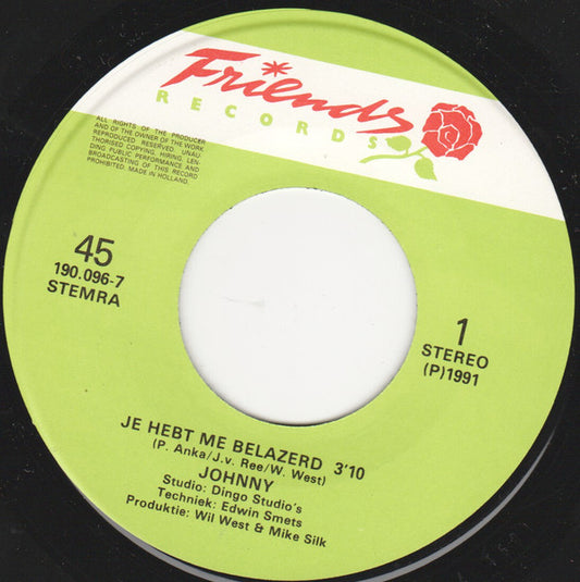 Johnny - Je Hebt Me Belazerd