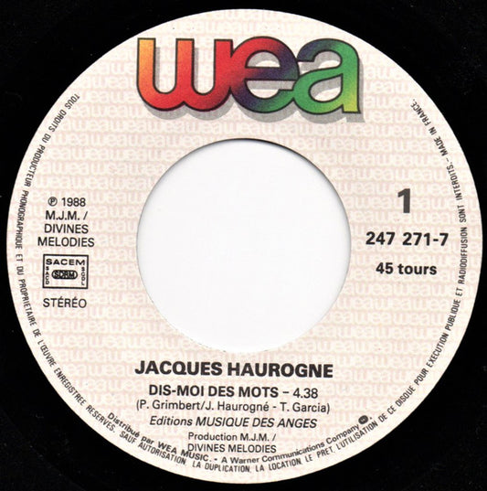Jacques Haurogné - Dis-Moi Des Mots