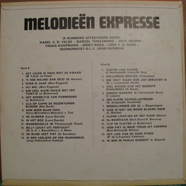 John Huisman - Melodieën Expresse (LP) Vinyl LP Vinyl Very Good (VG) <br> Hoes Good Plus (G+)