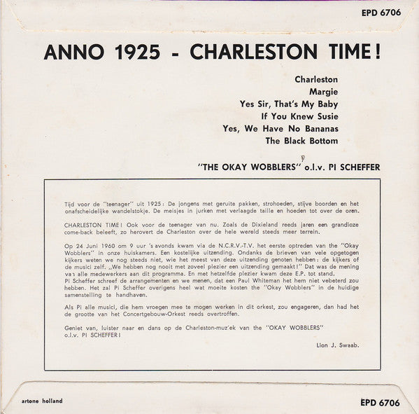 Okay Wobblers o.l.v. Pi Scheffer - Anno Vinyl Singles EP Vinyl Very Good (VG) <br> Hoes Good Plus (G+)