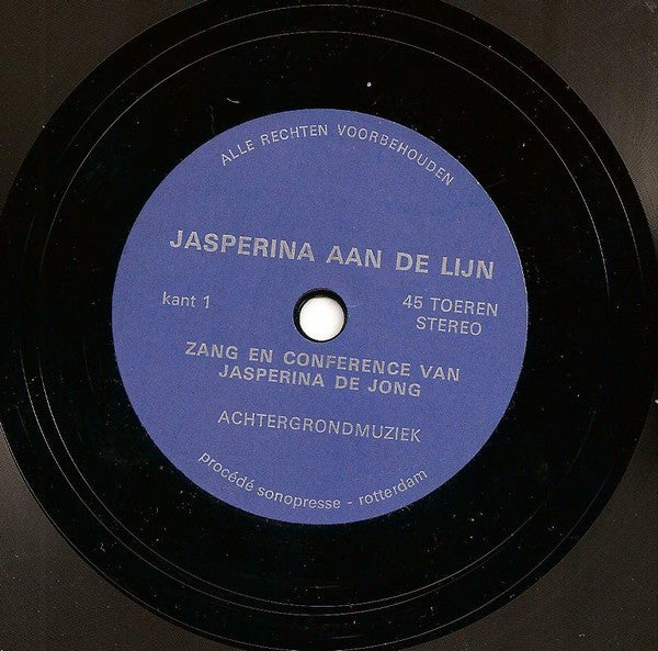 Jasperina De Jong - Jasperina Aan De Lijn (Flexi-disc) 43353 Flexi-disk