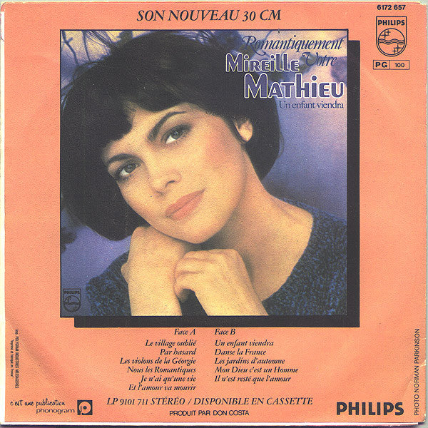 Mireille Mathieu - Un Enfant Viendra Vinyl Singles Vinyl Very Good (VG) <br> Hoes Good Plus (G+)