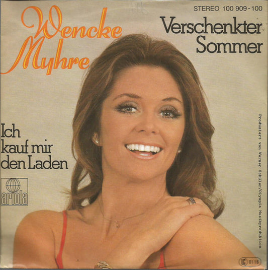 Wencke Myhre - Verschenkter Sommer Vinyl Singles Vinyl Zeer Goed / Hoesje Goed "VINYLSINGLES.NL"