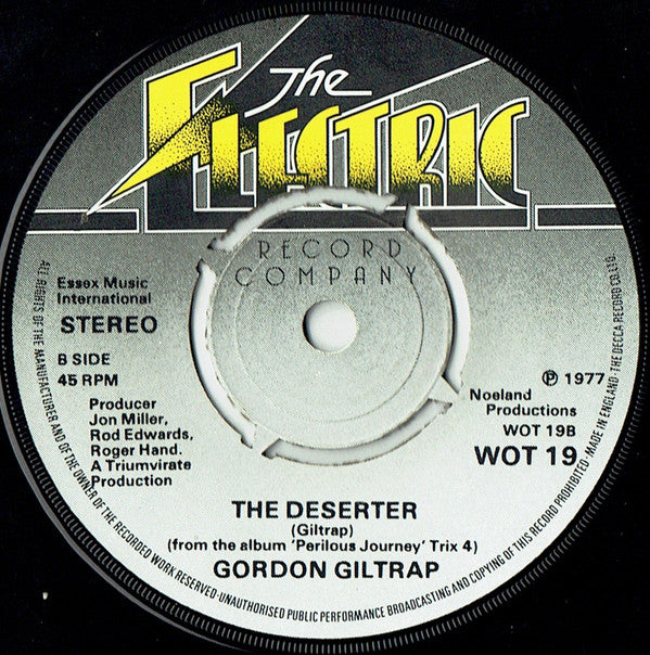 Gordon Giltrap - Heartsong Vinyl Singles Vinyl Very Good (VG) <br> Hoes Good Plus (G+)