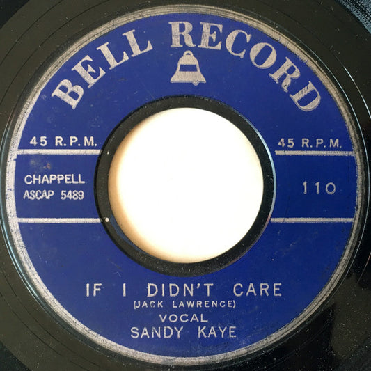Sandy Kaye / Joe Arnold - If I Didn't Care