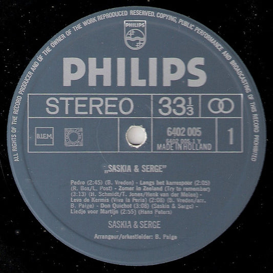Saskia & Serge - Saskia & Serge (LP)