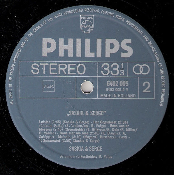 Saskia & Serge - Saskia & Serge (LP) Vinyl LP