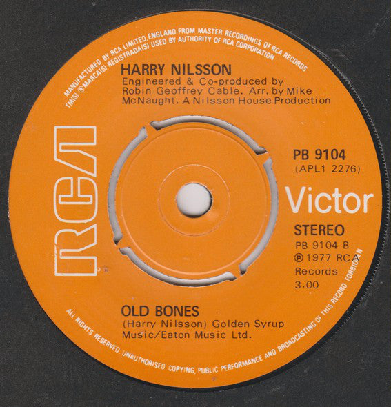 Harry Nilsson - All I Think About Is You Vinyl Singles Vinyl Very Good (VG) <br> Hoes Good Plus (G+)