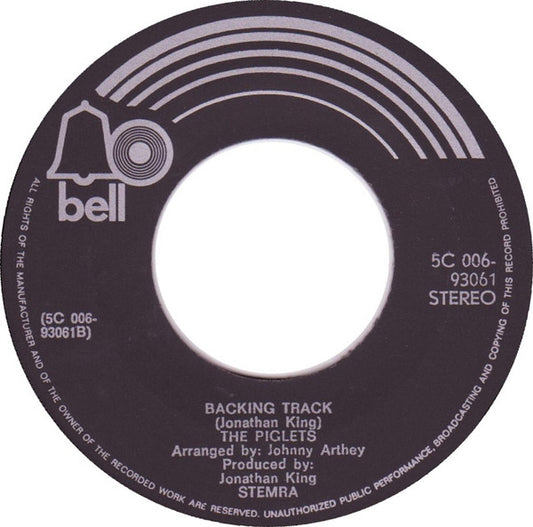 Piglets - Johnny Reggae Vinyl Singles Media VG+ \ Sleeve G+