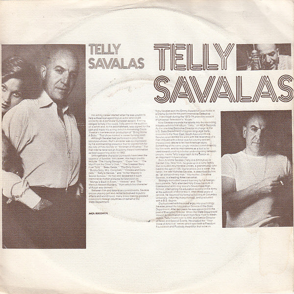Telly Savalas - If Vinyl Singles Vinyl Very Good (VG) <br> Hoes Good Plus (G+)