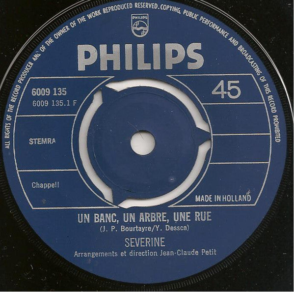 Severine - Un Banc, Un Arbre, Une Rue 39600 Vinyl Singles