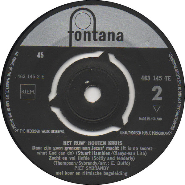 Piet Sybrandy - Het Ruw' Houten Kruis 49795 Vinyl Singles EP