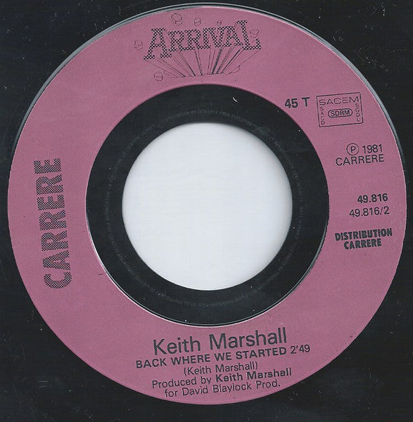 Keith Marshall - Silver And Diamonds Vinyl Singles