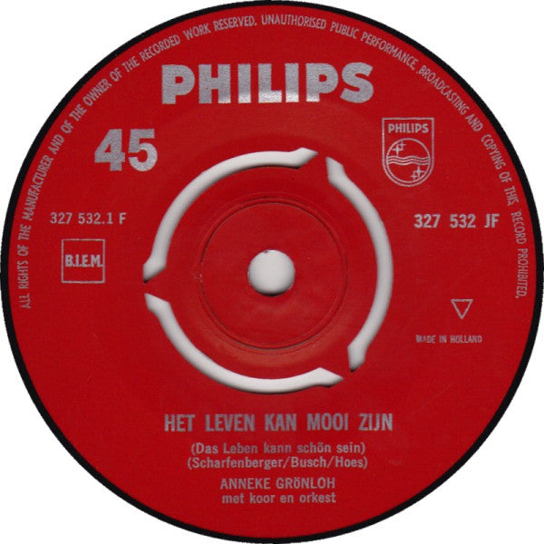 Anneke Gronloh - Het Leven Kan Mooi Zijn 13855 Vinyl Singles Vinyl Very Good (VG) <br> Hoes Good Plus (G+)